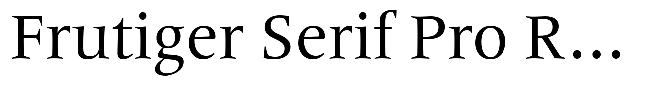 Frutiger Serif Pro Regular